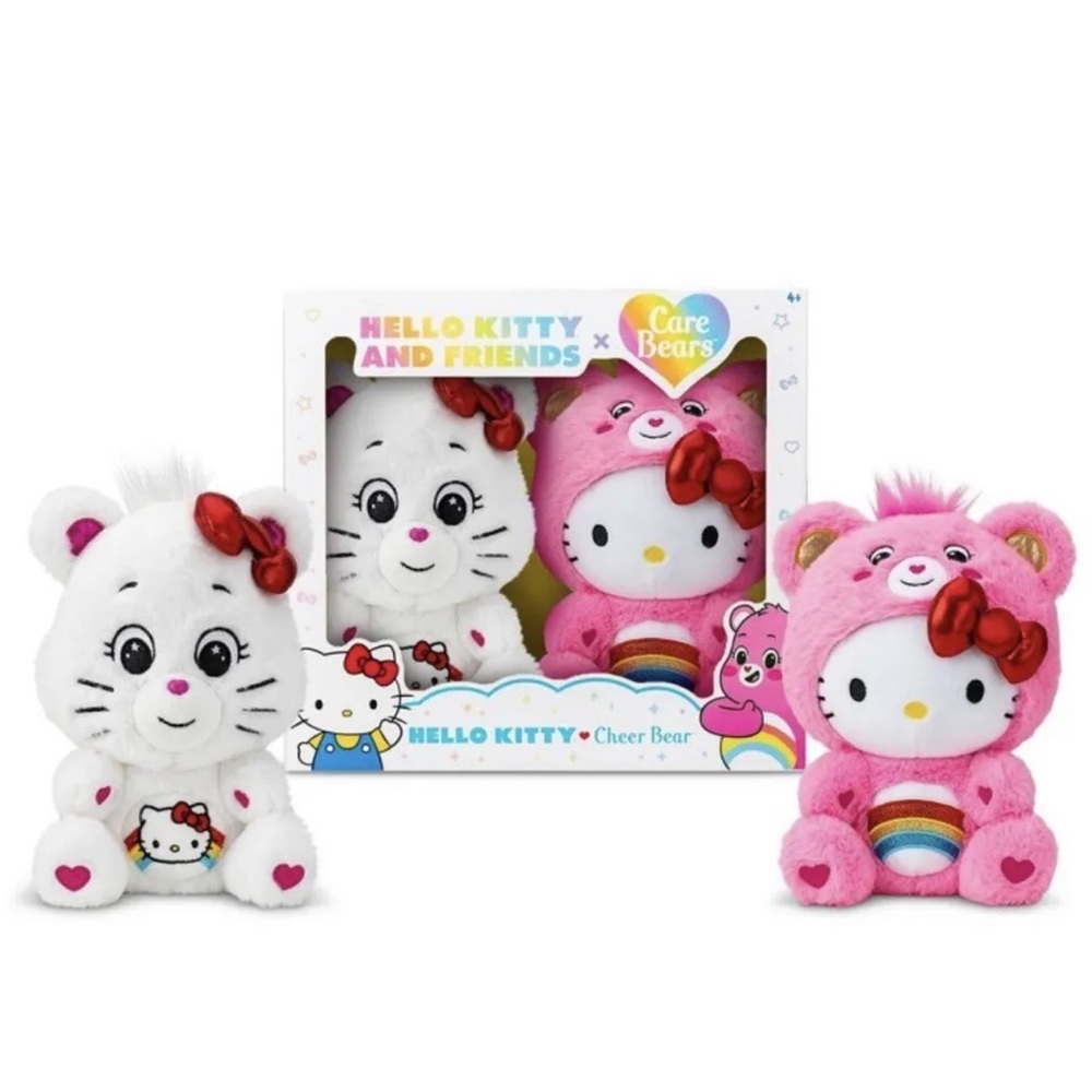 New Hello Kitty x Care Bear Cheer Bear Plush set